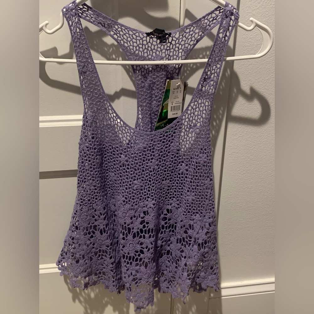 Purple kohls crochet junior top